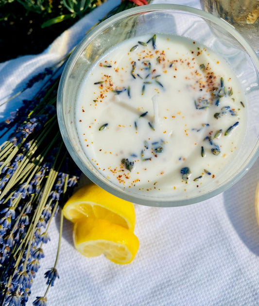 Lavender Lemon Homemade Soy Candle